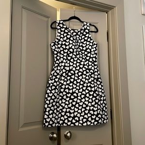 Black and white Kate spade heart dress